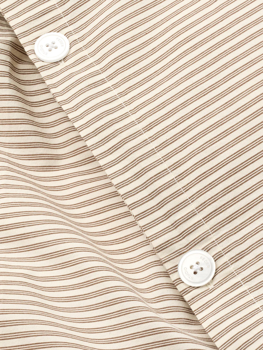 Baby sengetøj fra Studio Feder - Brown Beach Stribe.