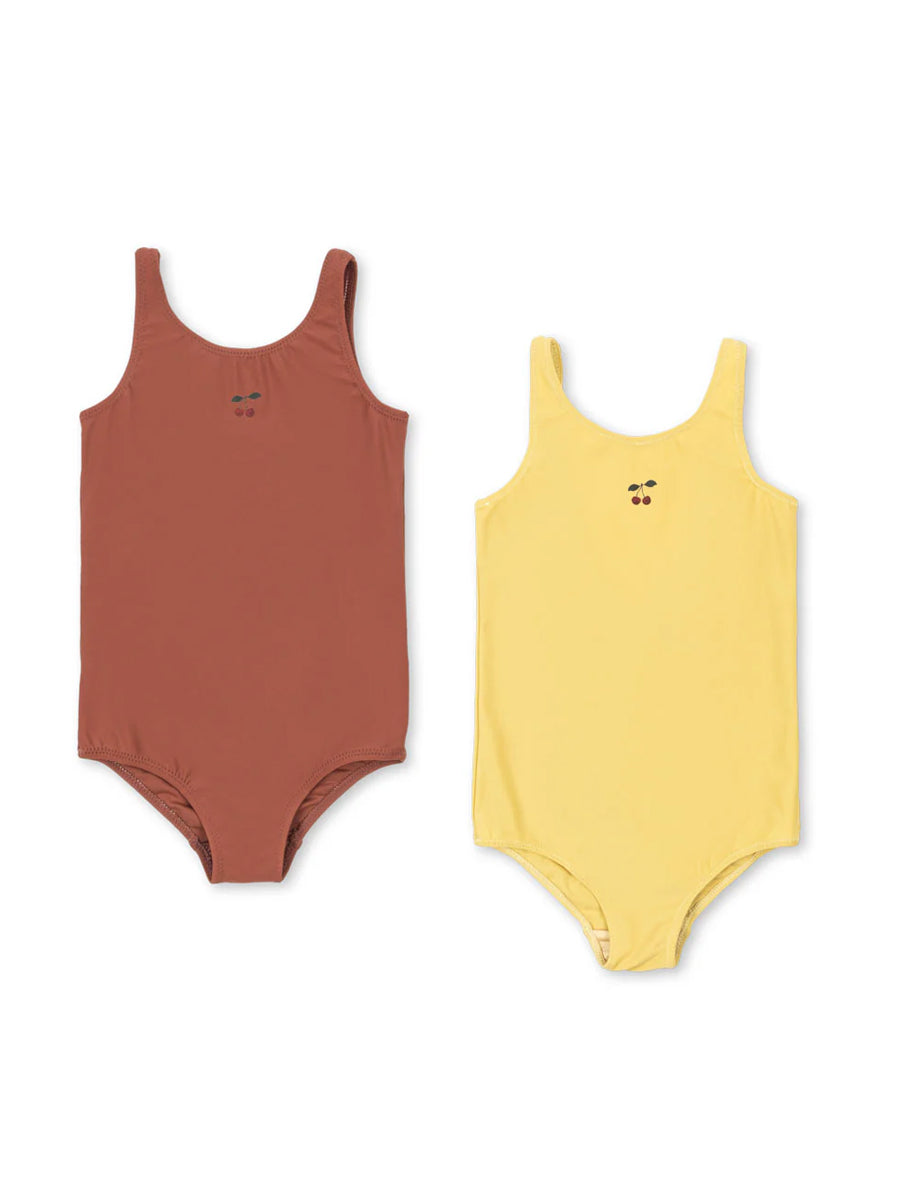 Badedragt fra Konges Sløjd ( 2 stk) - Pampas/Mahogny