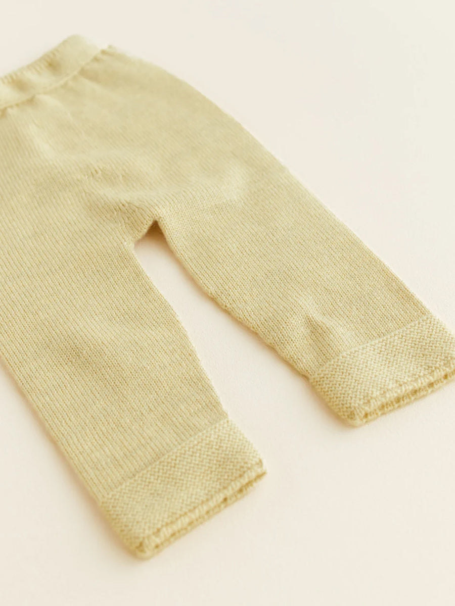 Bukser i merino uld fra Hvid, Guido - Light Yellow.