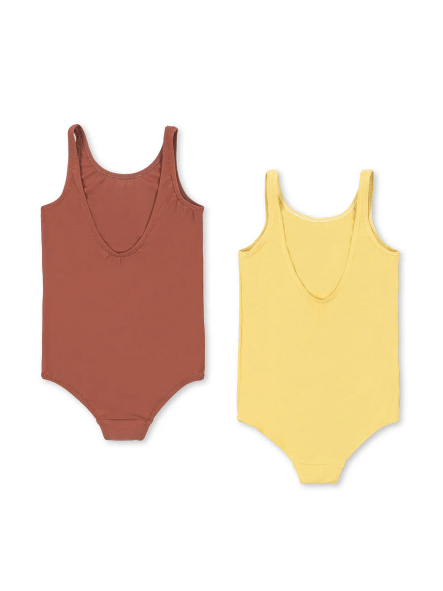 Badedragt fra Konges Sløjd ( 2 stk) - Pampas/Mahogny.