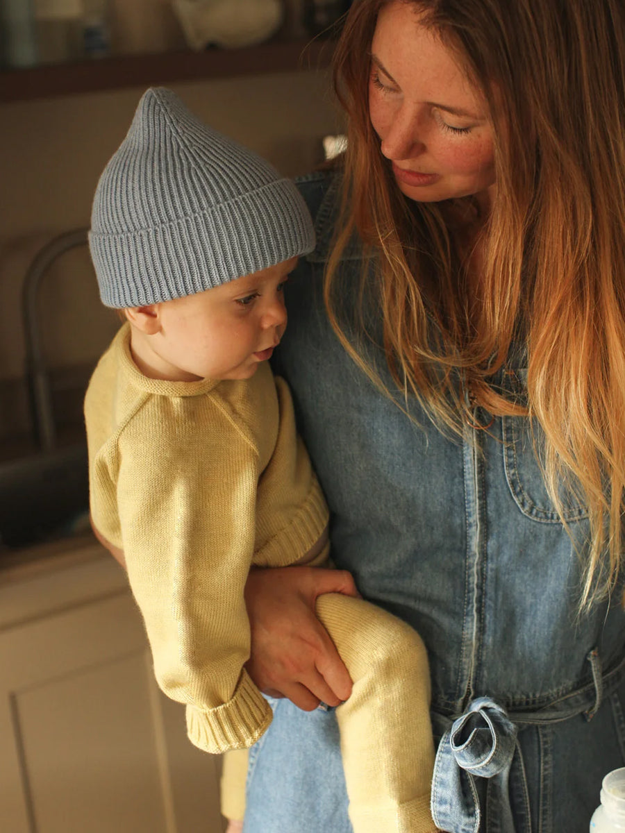 Bukser i merino uld fra Hvid, Guido - Light Yellow2