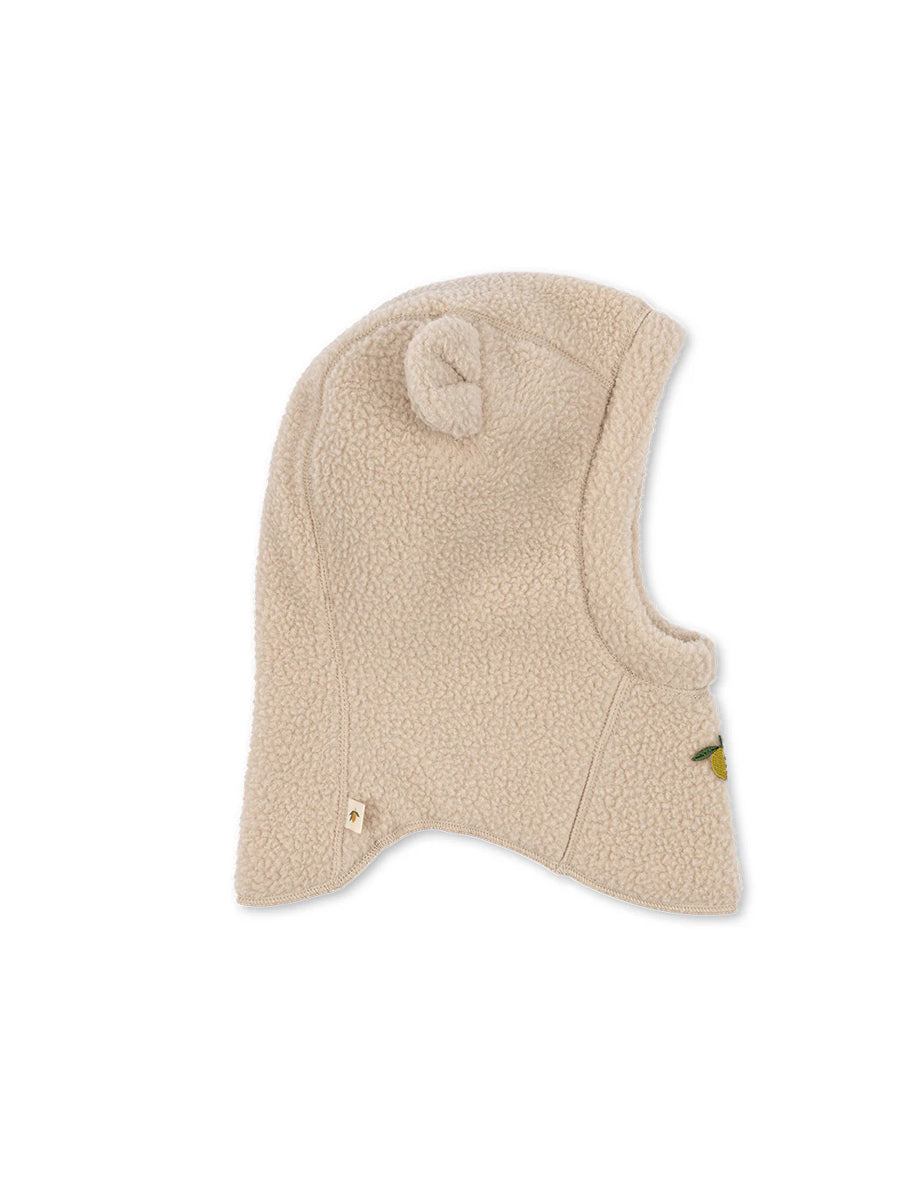 Elefanthue i teddy fleece fra Konges Sløjd - Oxford tan