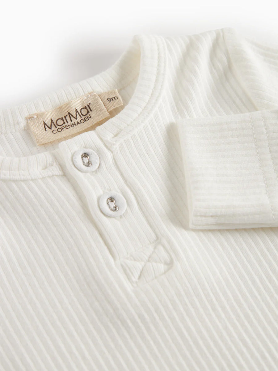 Body med rib fra MarMar - Gentle White