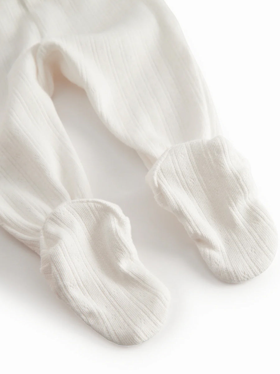 Newborn bukser pointelle fra MarMar, Gentle white