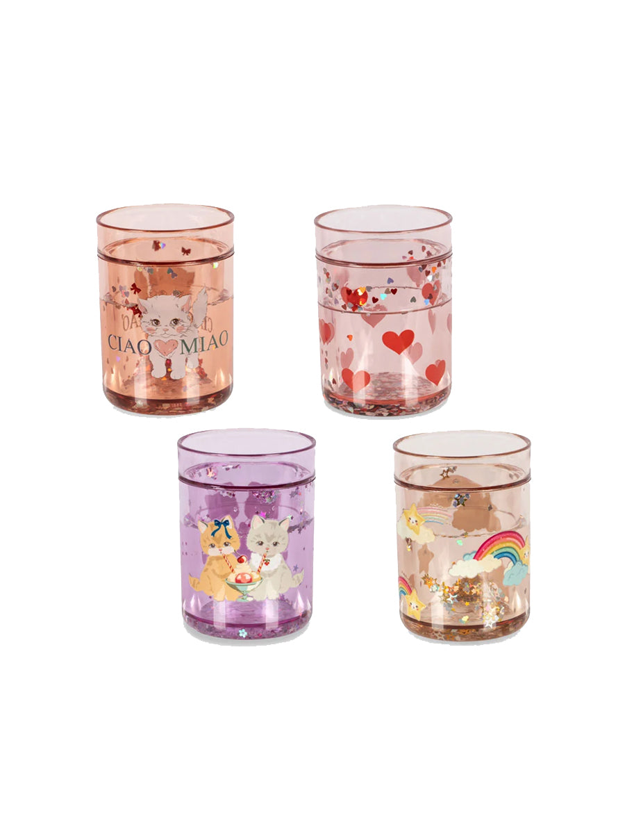 Kopper fra Konges Sløjd (4 stk) - Multi Glitter