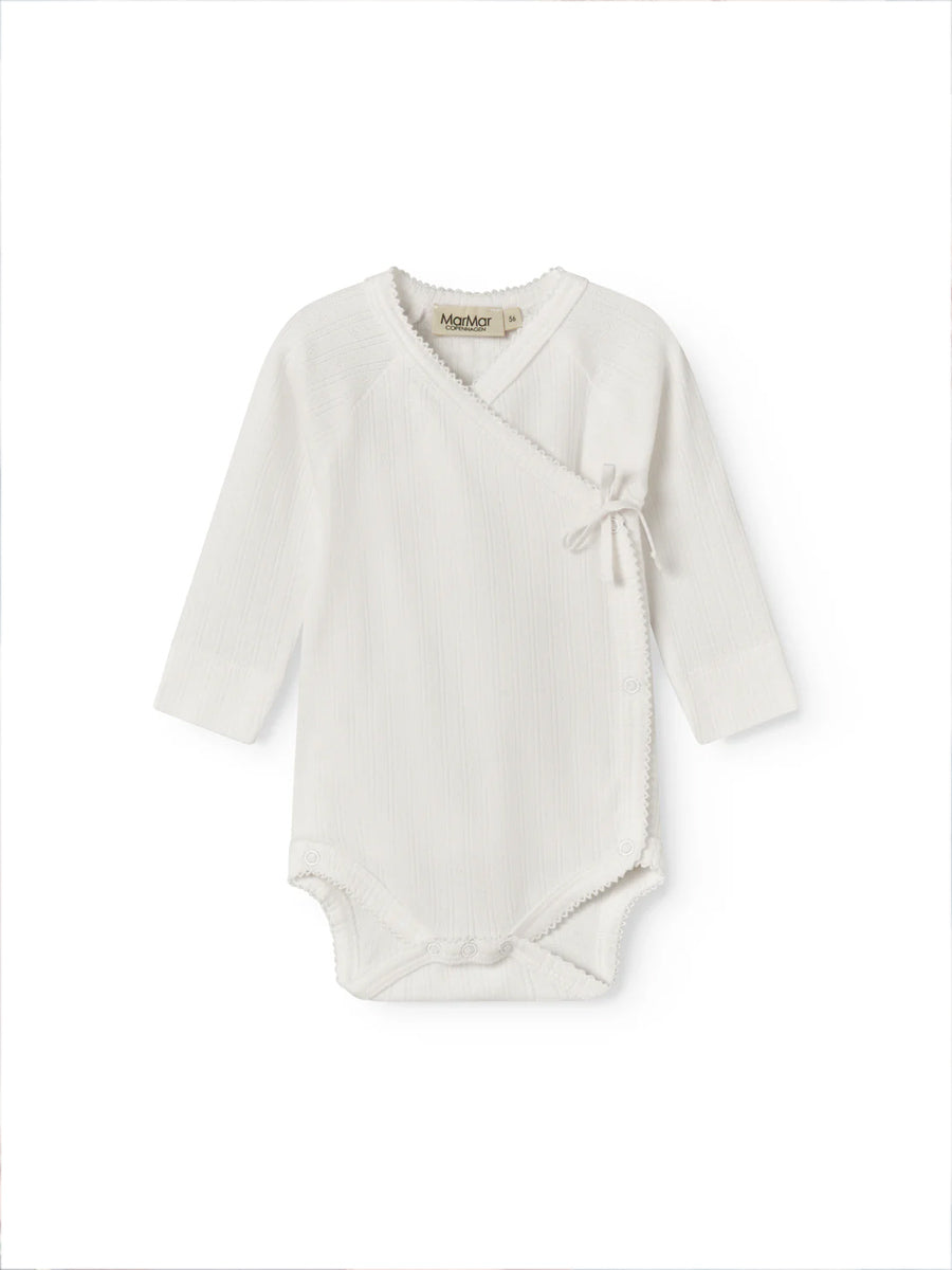 Newborn body fra MarMar i pointelle - Gentle white