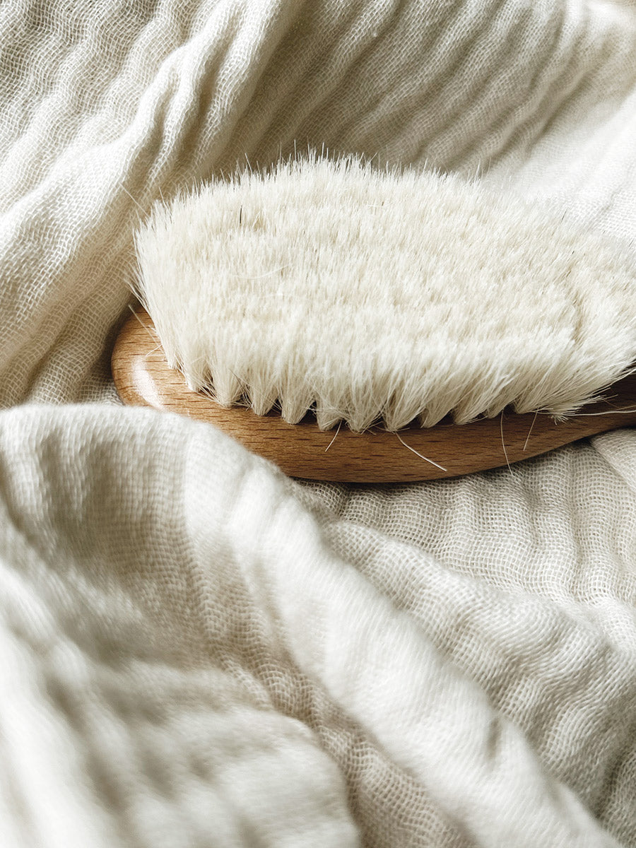 100% naturlig babybørste