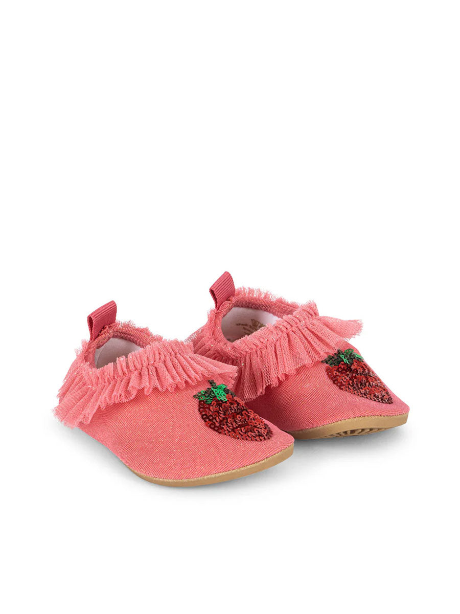 Badesko med glitter fra Konges Sløjd - Rapture Rose str 24-27