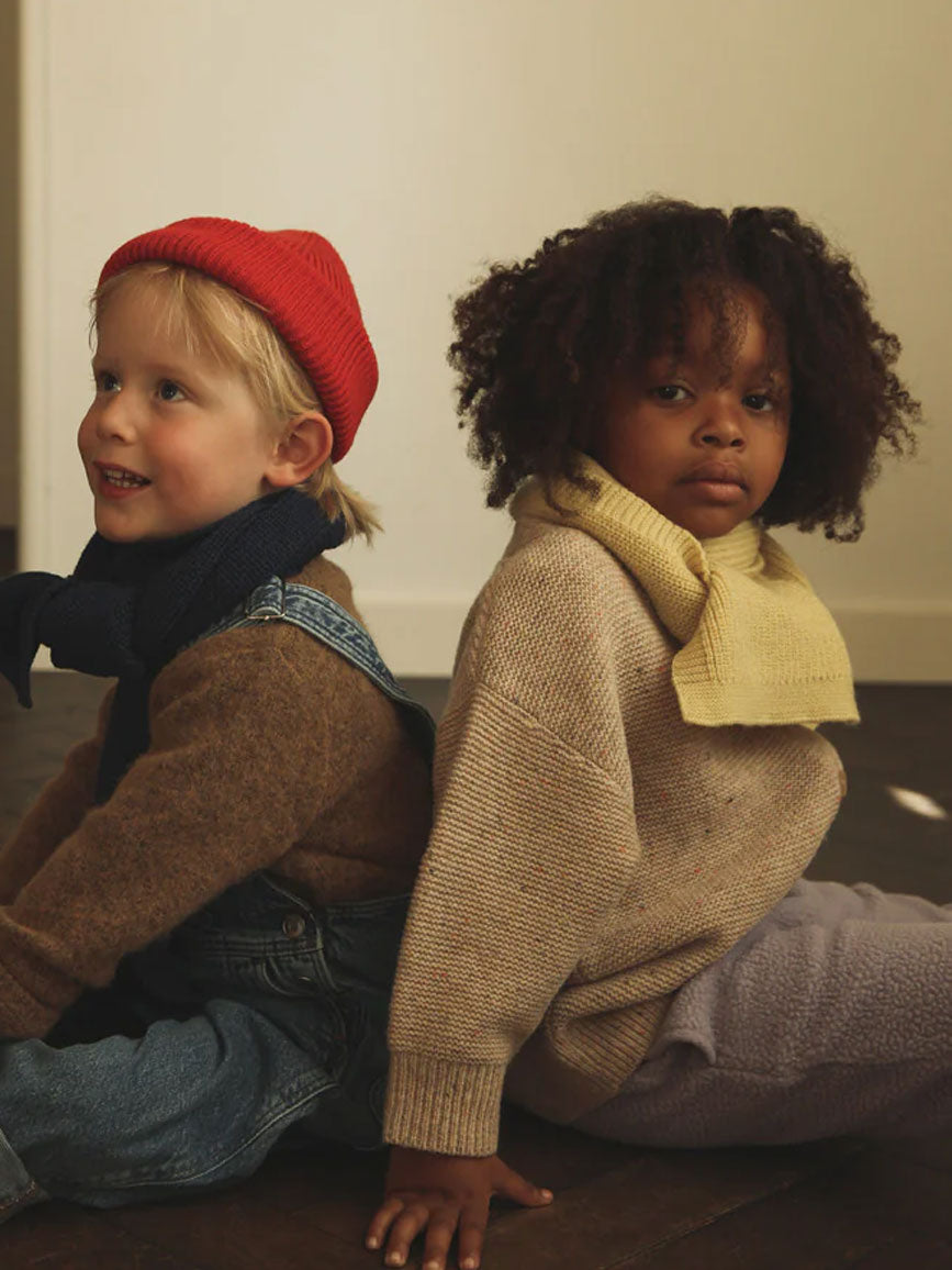 Fonzie Beanie i merino uld fra Hvid Knitware, Red