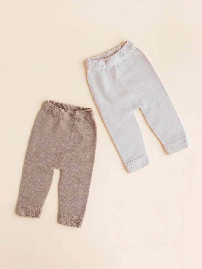Hvid Knitware Guido Creme bukser