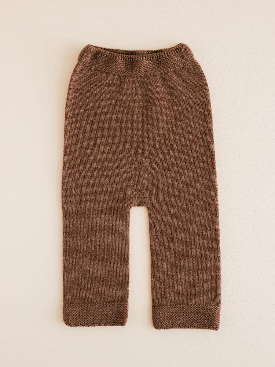 Bukser i merinould fra Hvid Knitware, Guido - Mocha