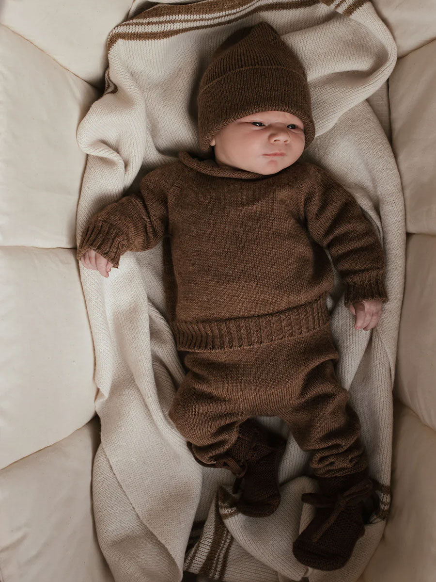 Sweater i merinould fra Hvid, Georgette - Mocha