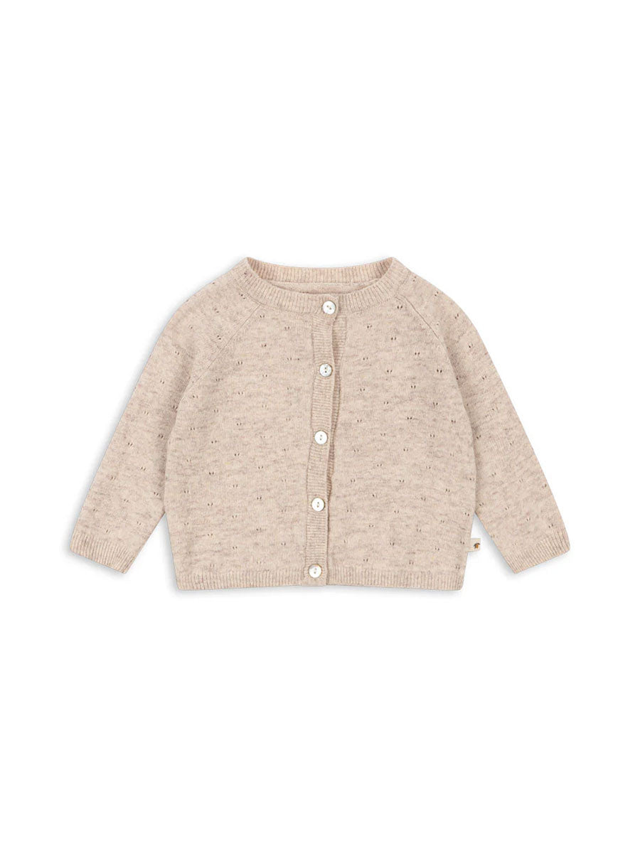 Cardigan fra Konges Sløjd - Off white melange Poientelle