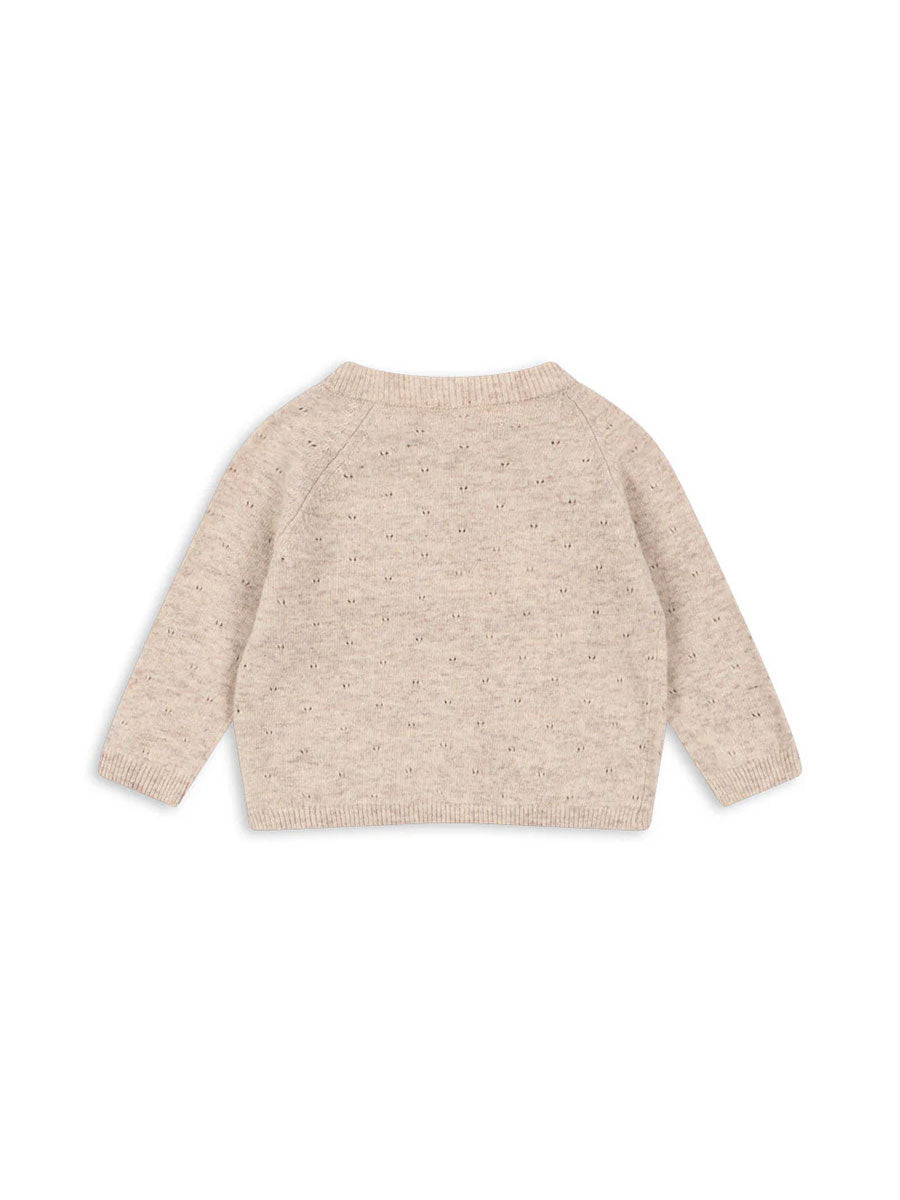 Blød Cardigan fra Konges Sløjd - Off white melange Poientelle