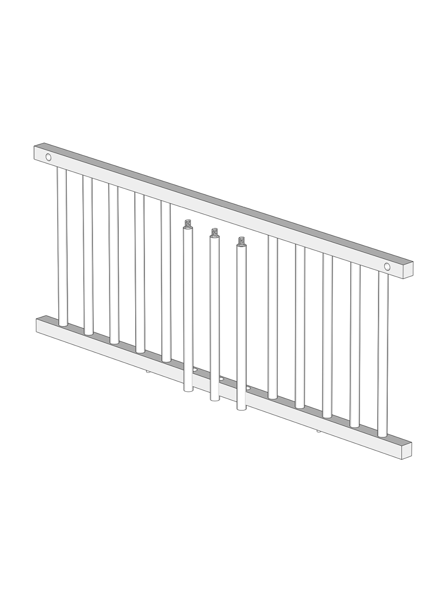Illustration af XXL gitter til Babybay