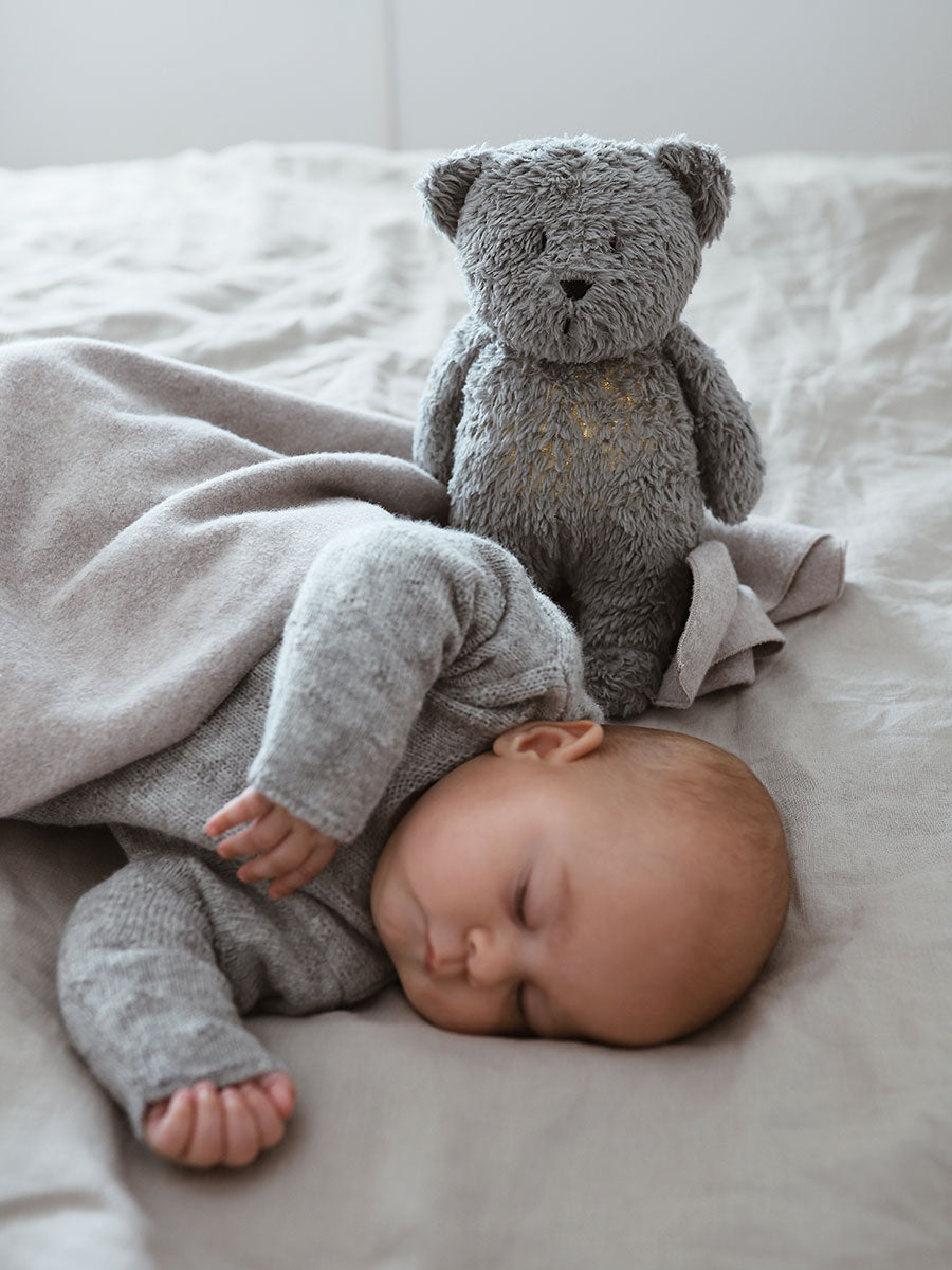 Bamse med lys og lyd fra Moonie 2.0 - Grey