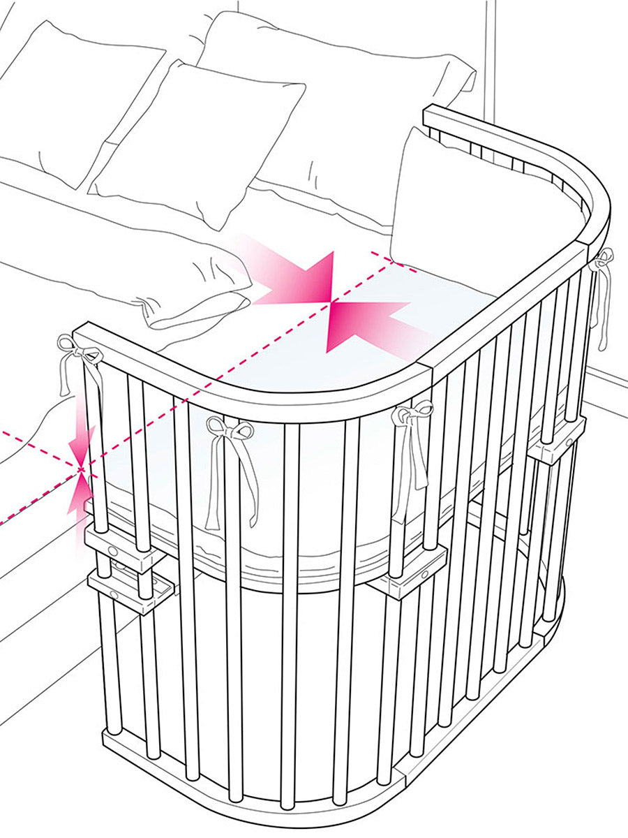 Trinløs højdejustering af Babybay seng