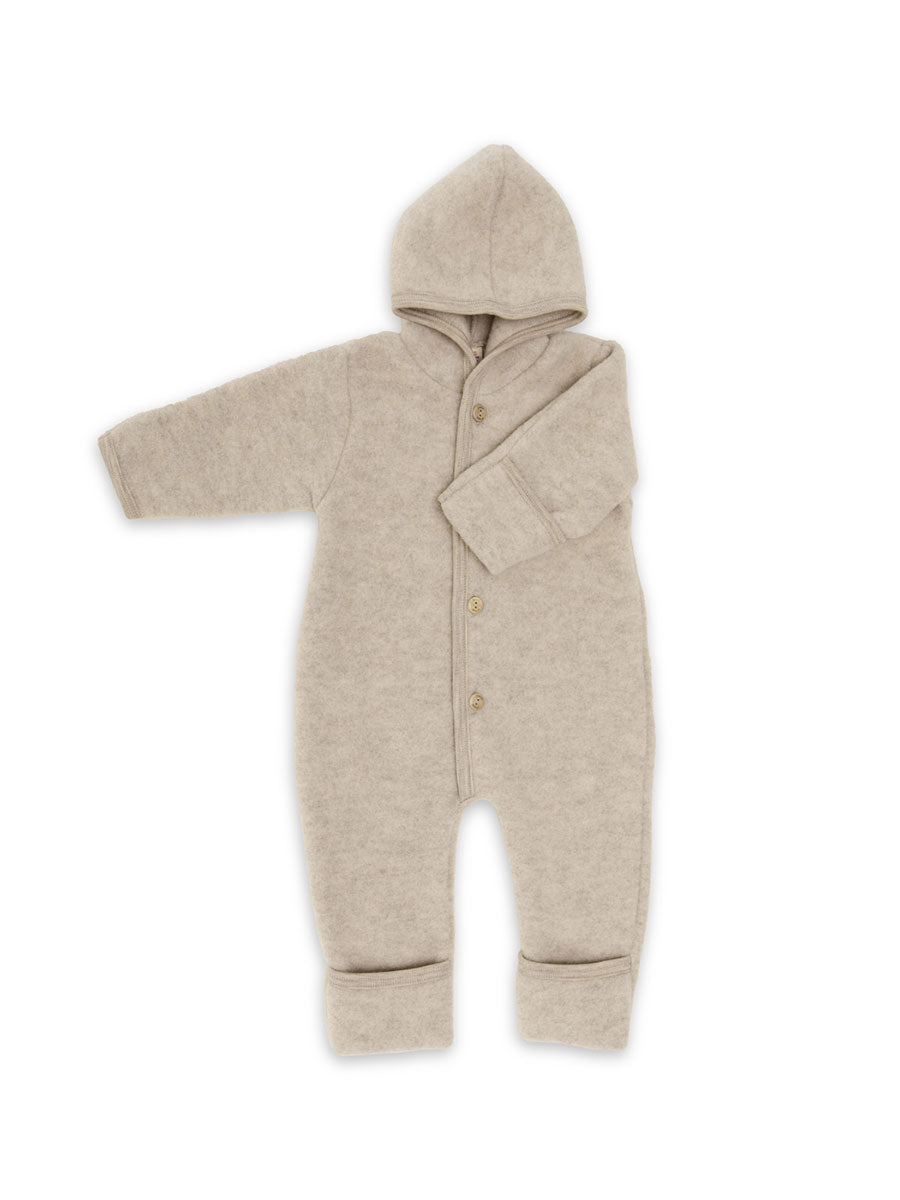 Køredragt i merino uld fra Engel - Sand melange