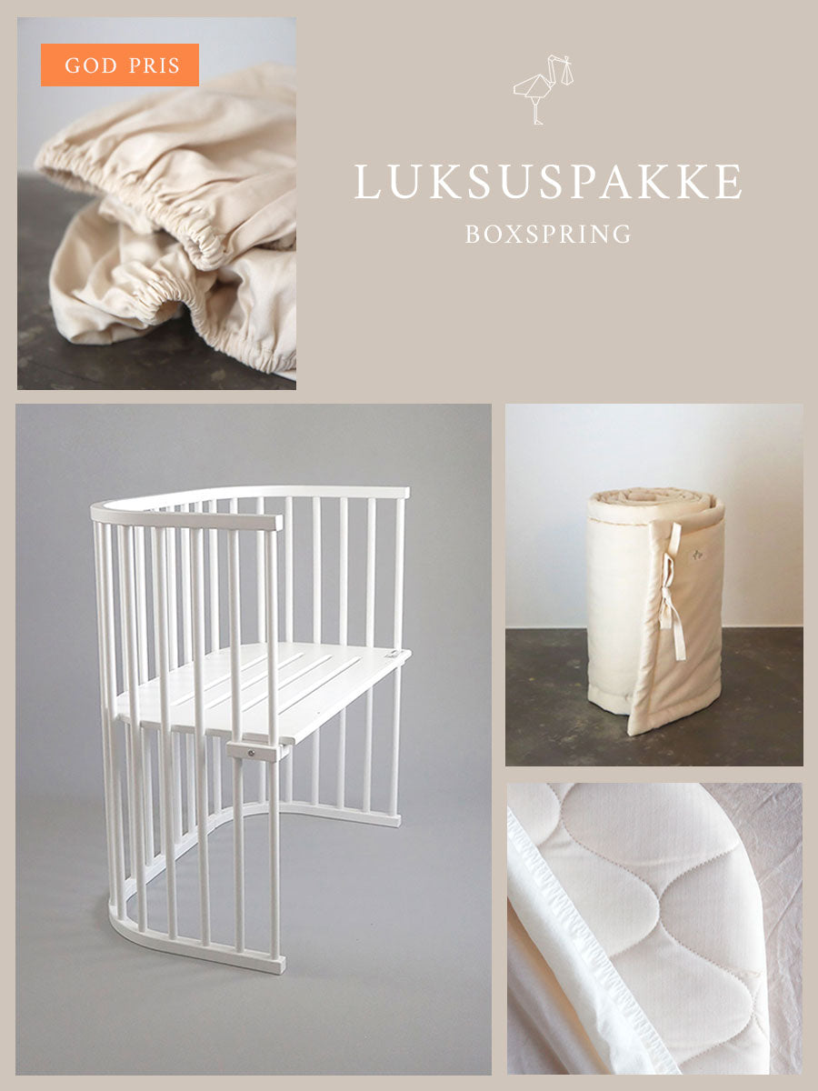 Luksuspakke - Babybay Boxspring bedside crib