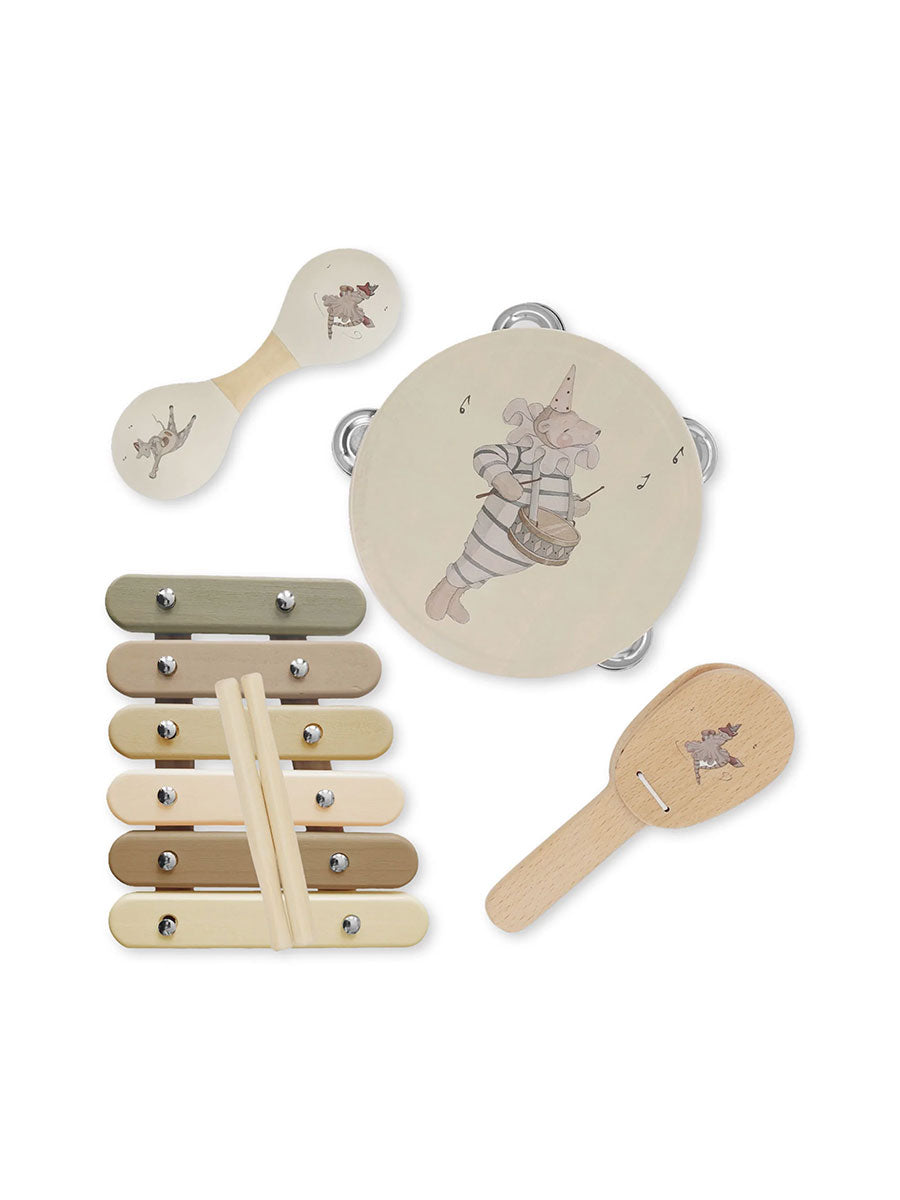 Musik instrumenter i træ fra Konges Sløjd