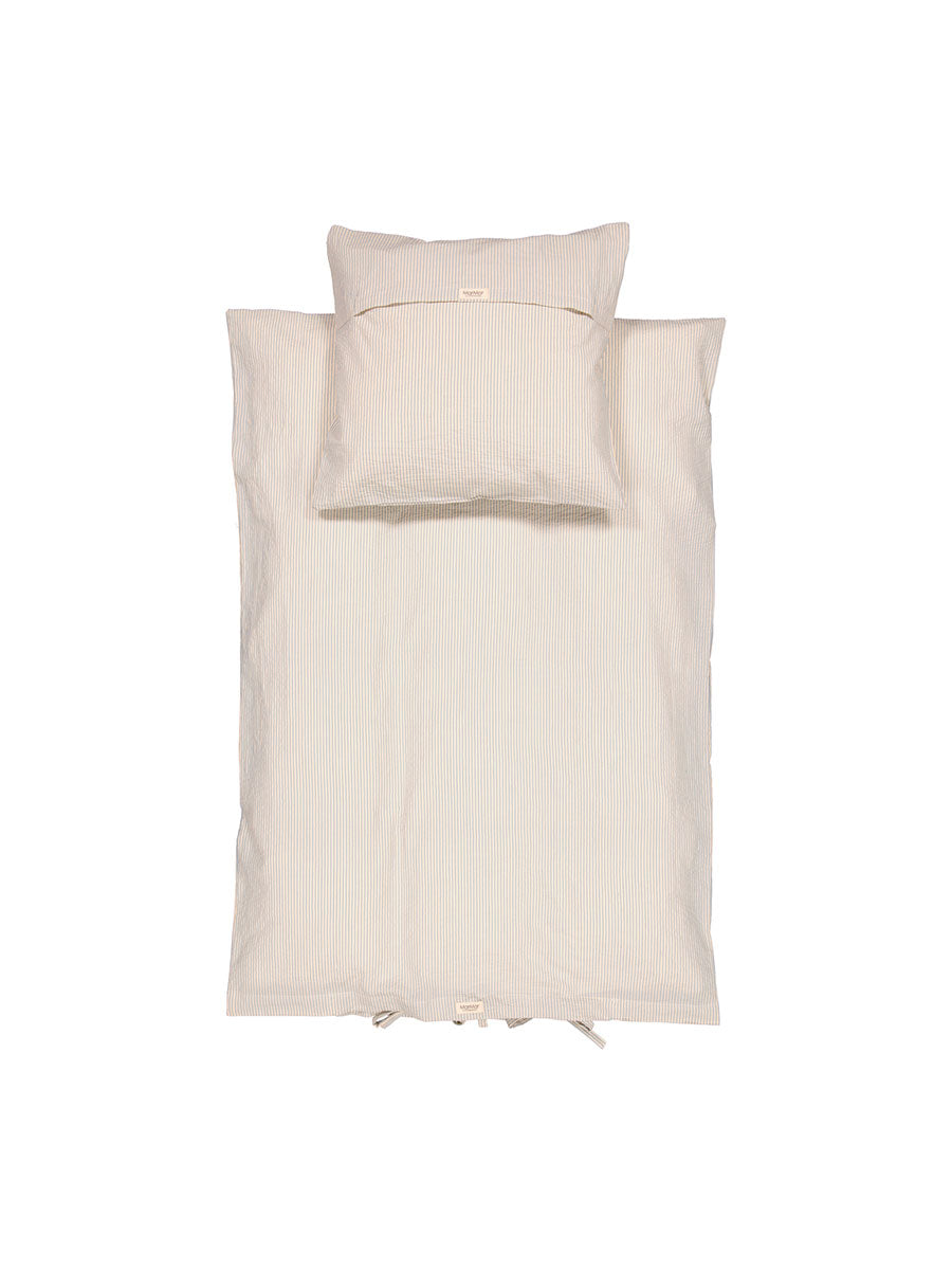 Baby sengetøj fra MarMar - Blue Stone Stripe