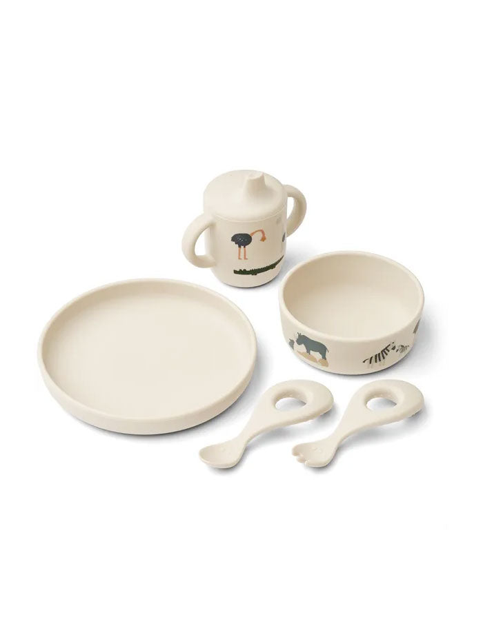 Spisesæt i silikone fra Liewood - All together