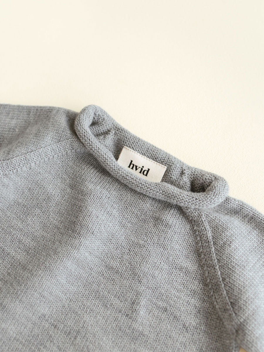 Sweater i merinould fra Hvid, Georgette - Grey Melange