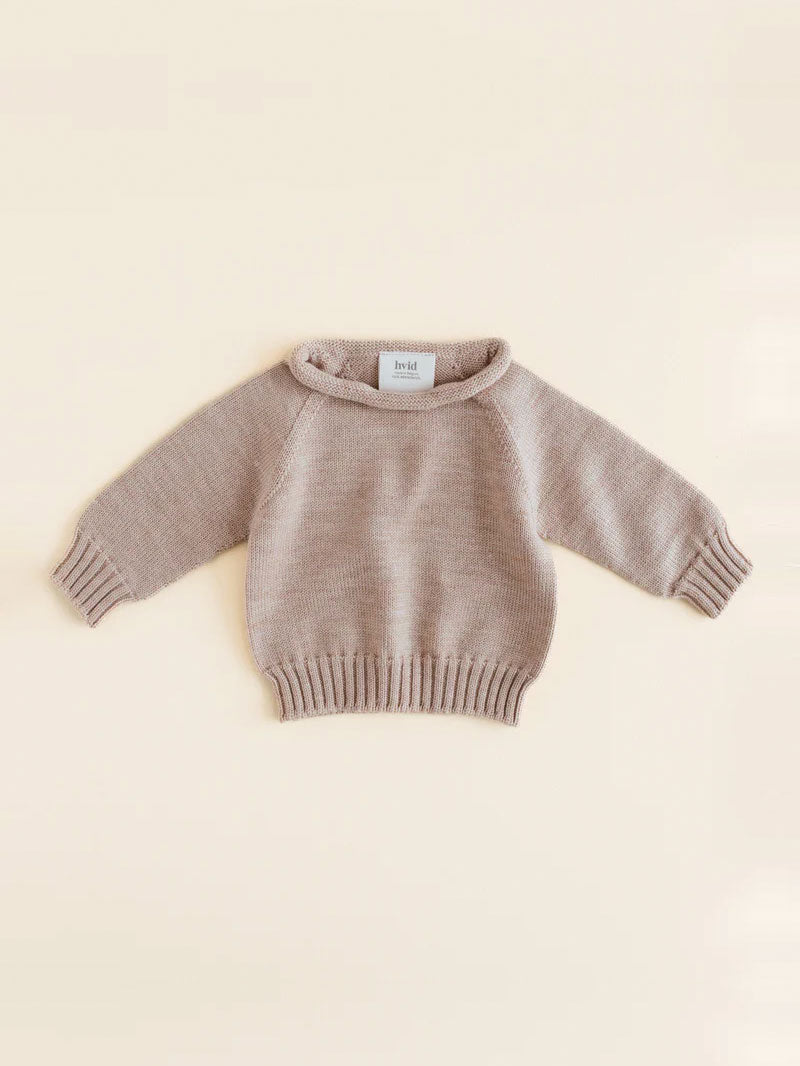 Sweater i merinould fra Hvid, Georgette - Sand