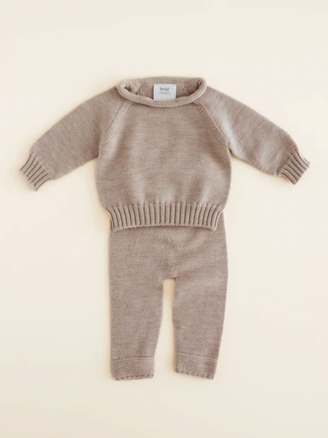 Georgette sweater i merinould fra Hvid - Sand