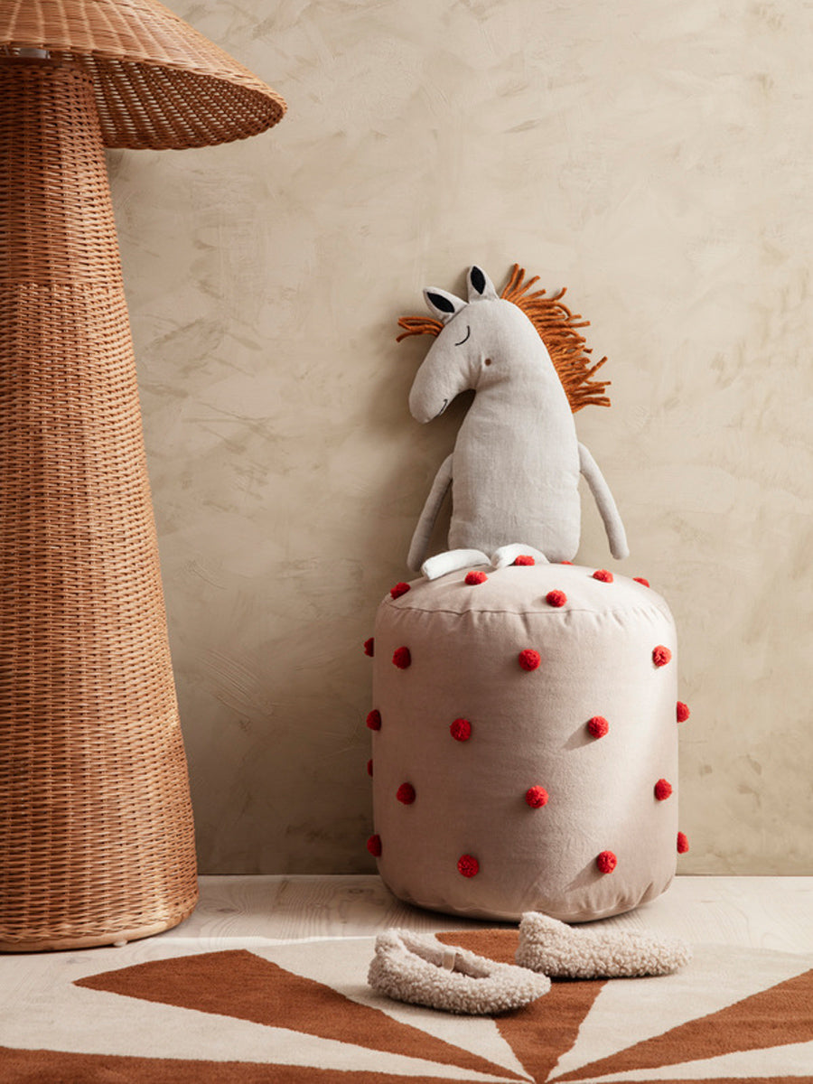 Tuftet tæppe fra Ferm living, Large - Dark Brick/Off-White-