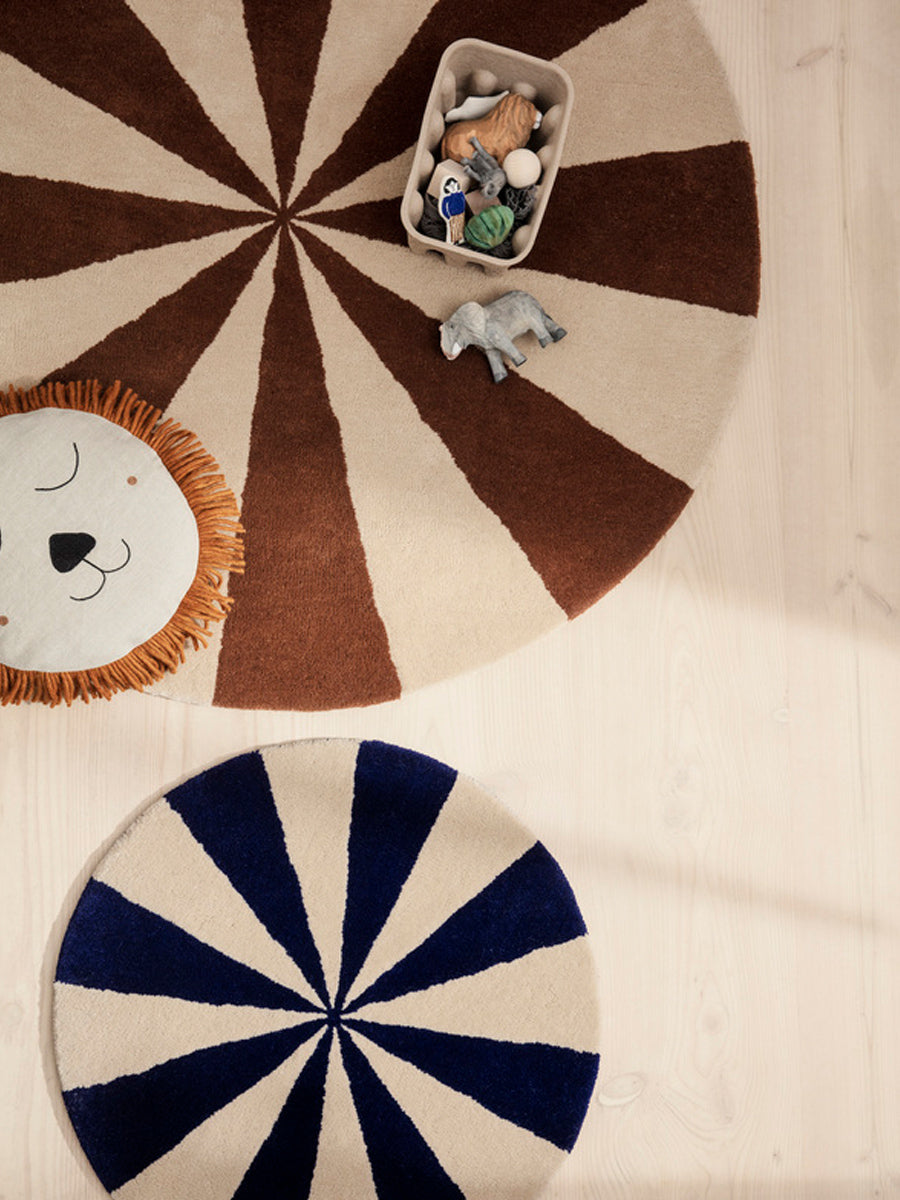 Tuftet tæppe fra Ferm living, Large - Dark Brick/Off-White