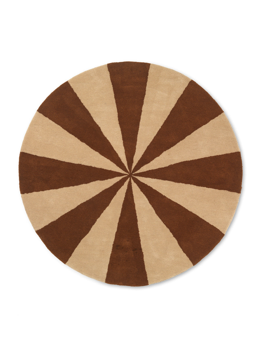 Tuftet tæppe fra Ferm living, Large - Dark Brick/Off-White