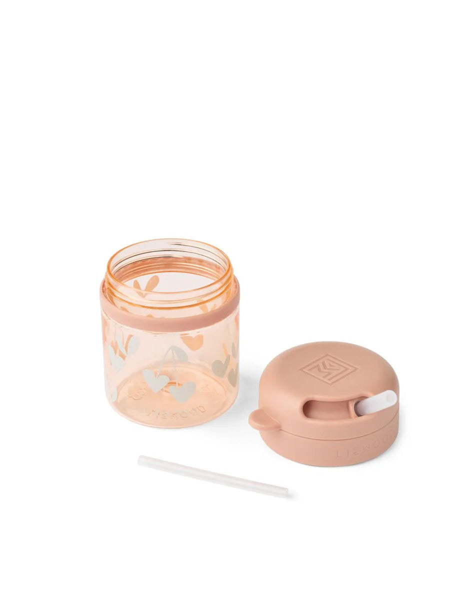 Kop med sugerør fra Liewood - Sweethearts / Pale tuscany.