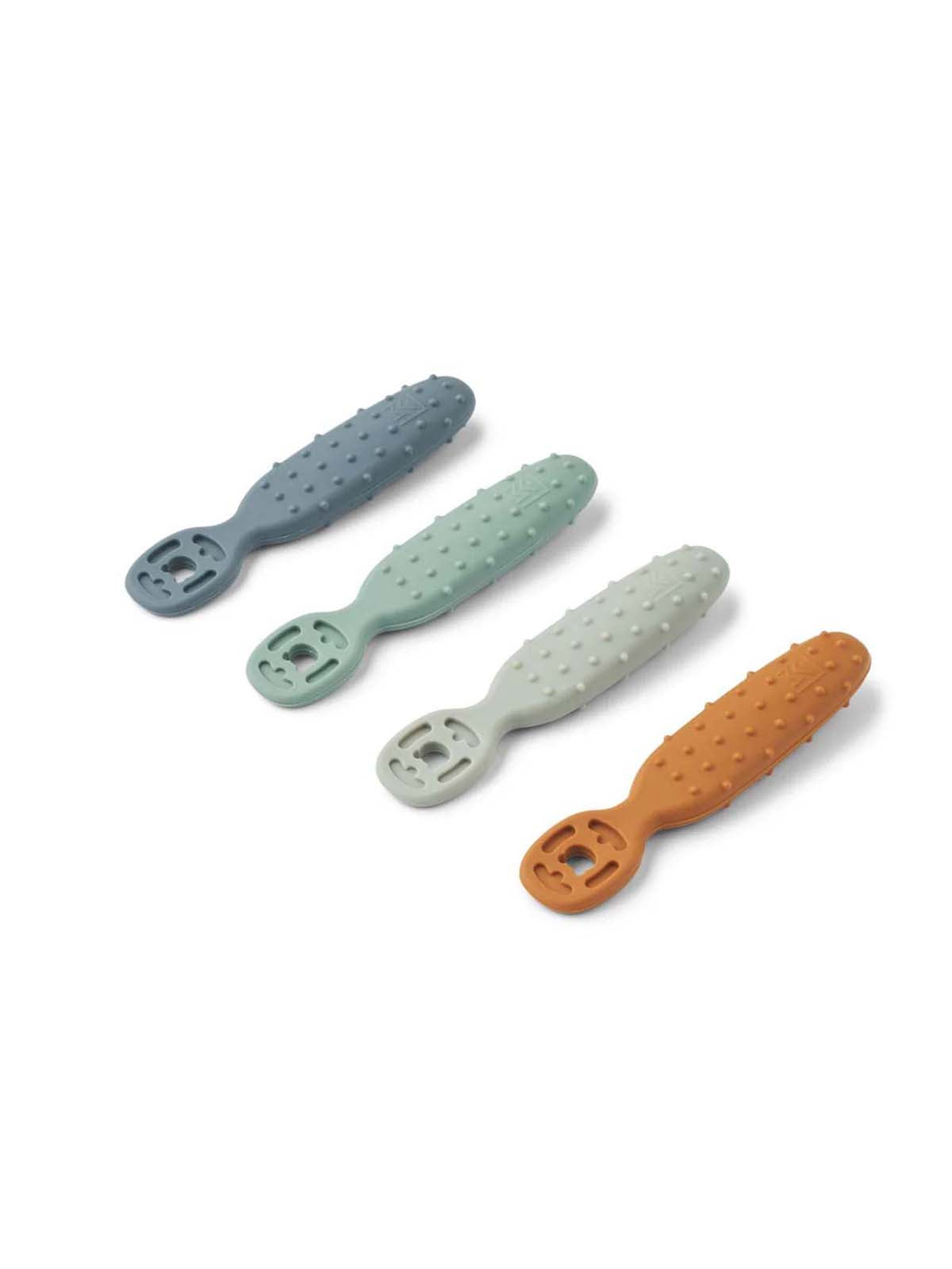 Baby Læringsskeer fra Liewood (4 stk) - Whale blue multi mix