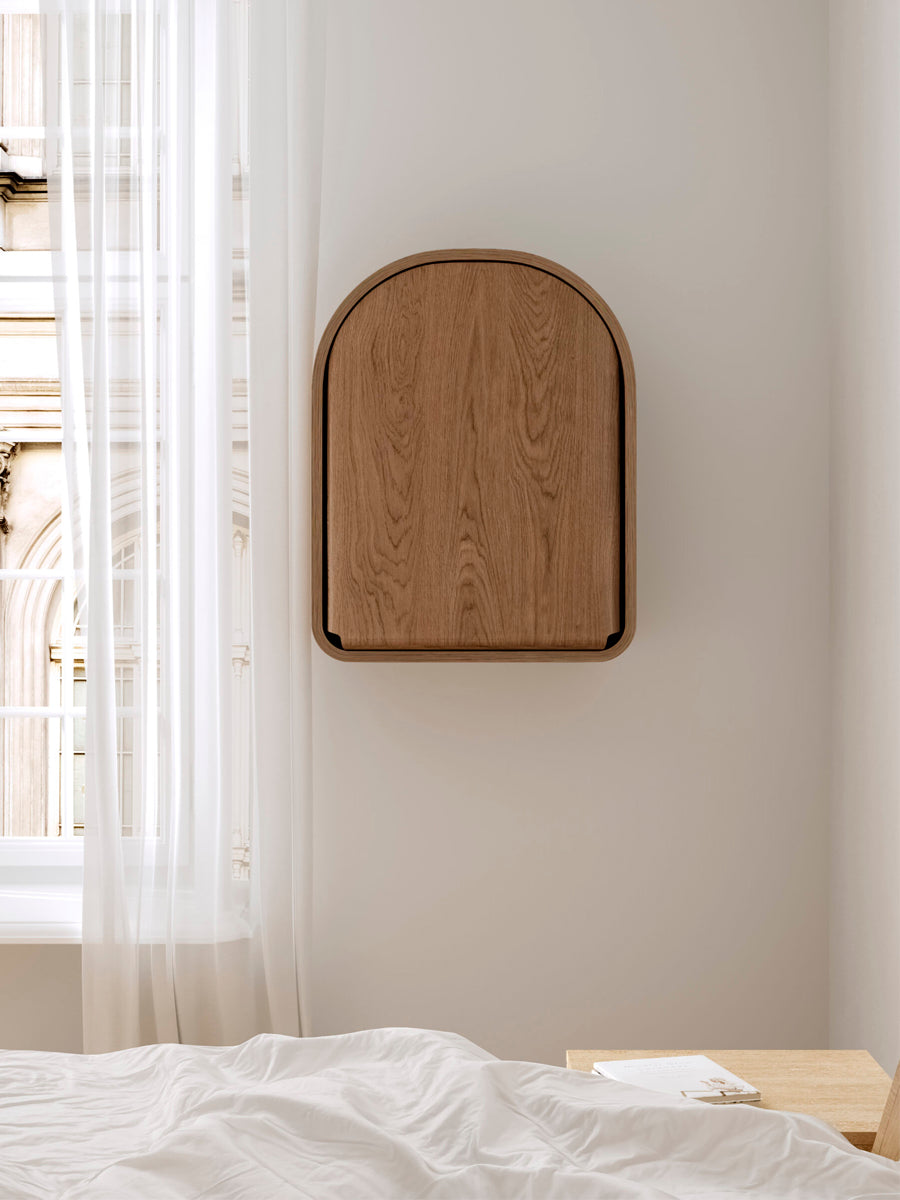 Væghængt puslebord fra Kas Kopenhagen - Kai, Smoked Oak