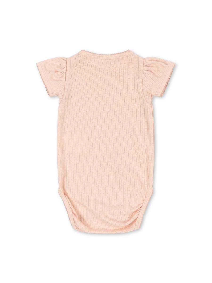 Sød bodystocking med korte ærmer og hulmønster fra danske Konges Sløjd