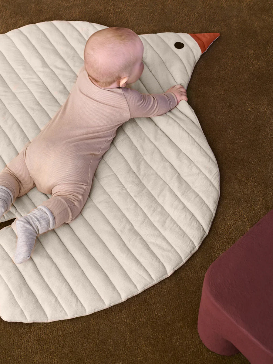 Babytæppe fra Ferm Living, Vatteret - Undyed.