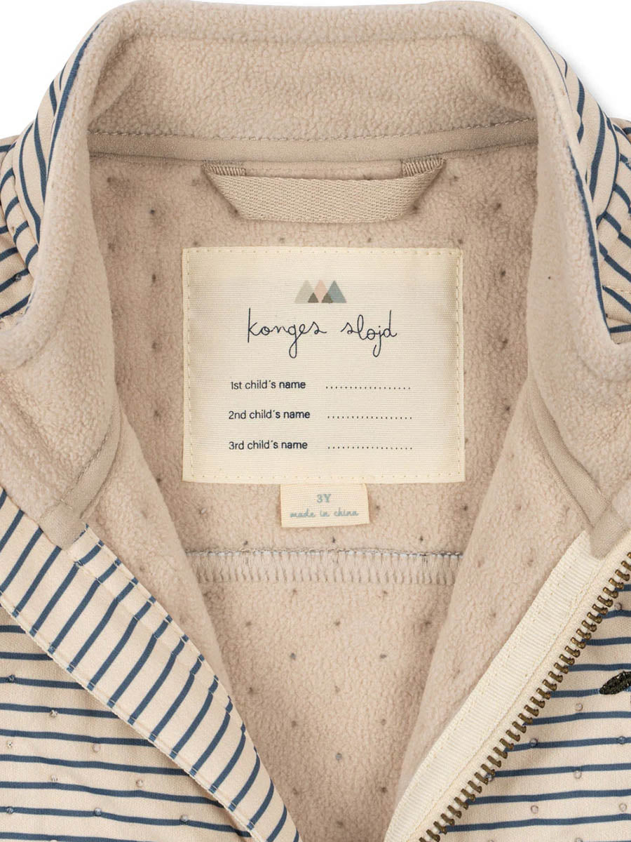 Termojakke med fleece fra Konges Sløjd - Stribe Bluie