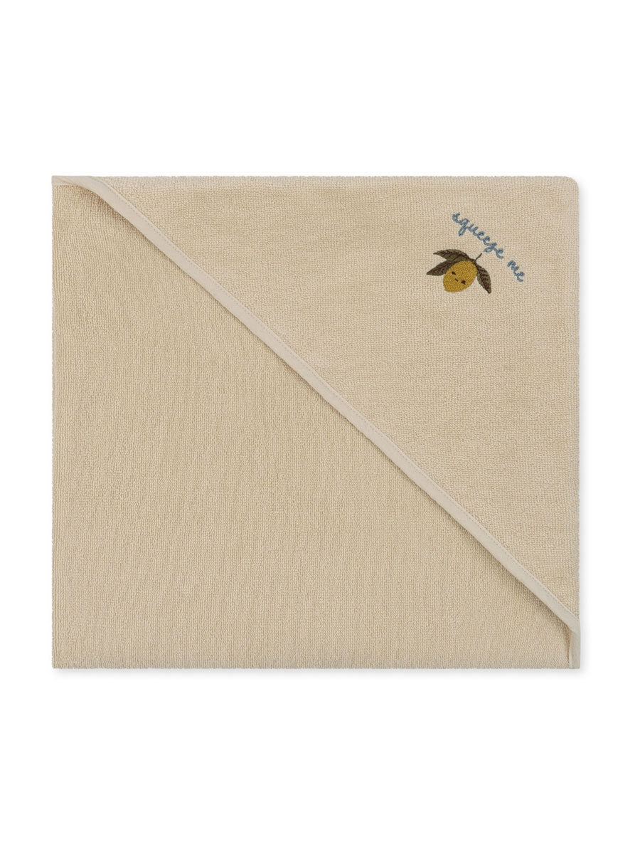 Badeslag med hætte og lemon print fra Konges Sløjd