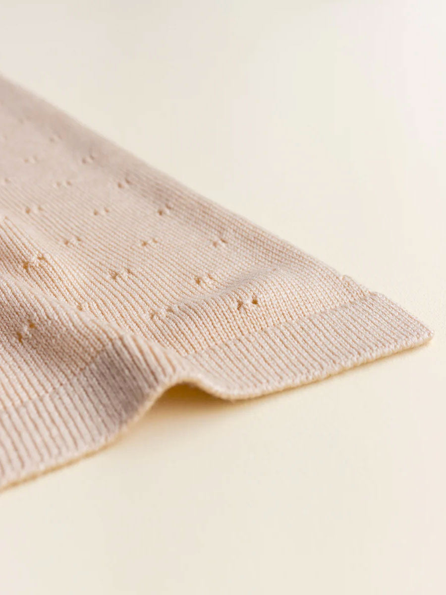 Hvid Knitware babytæppe - Bibi