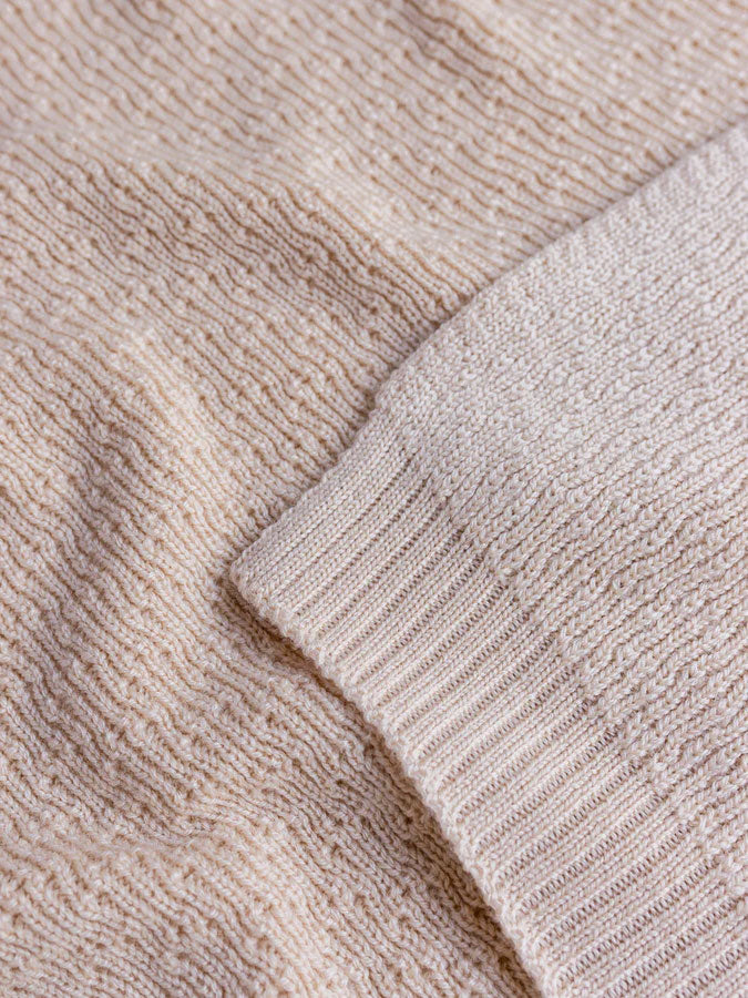 Baby tæppe i merino uld fra Hvid Knitware - Dora Oat