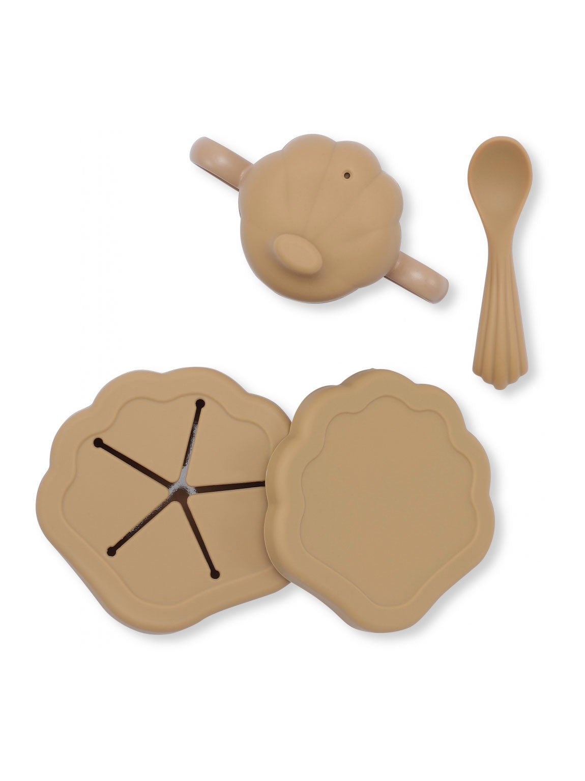 Spisesæt i silikone fra Konges Sløjd - Terracotta