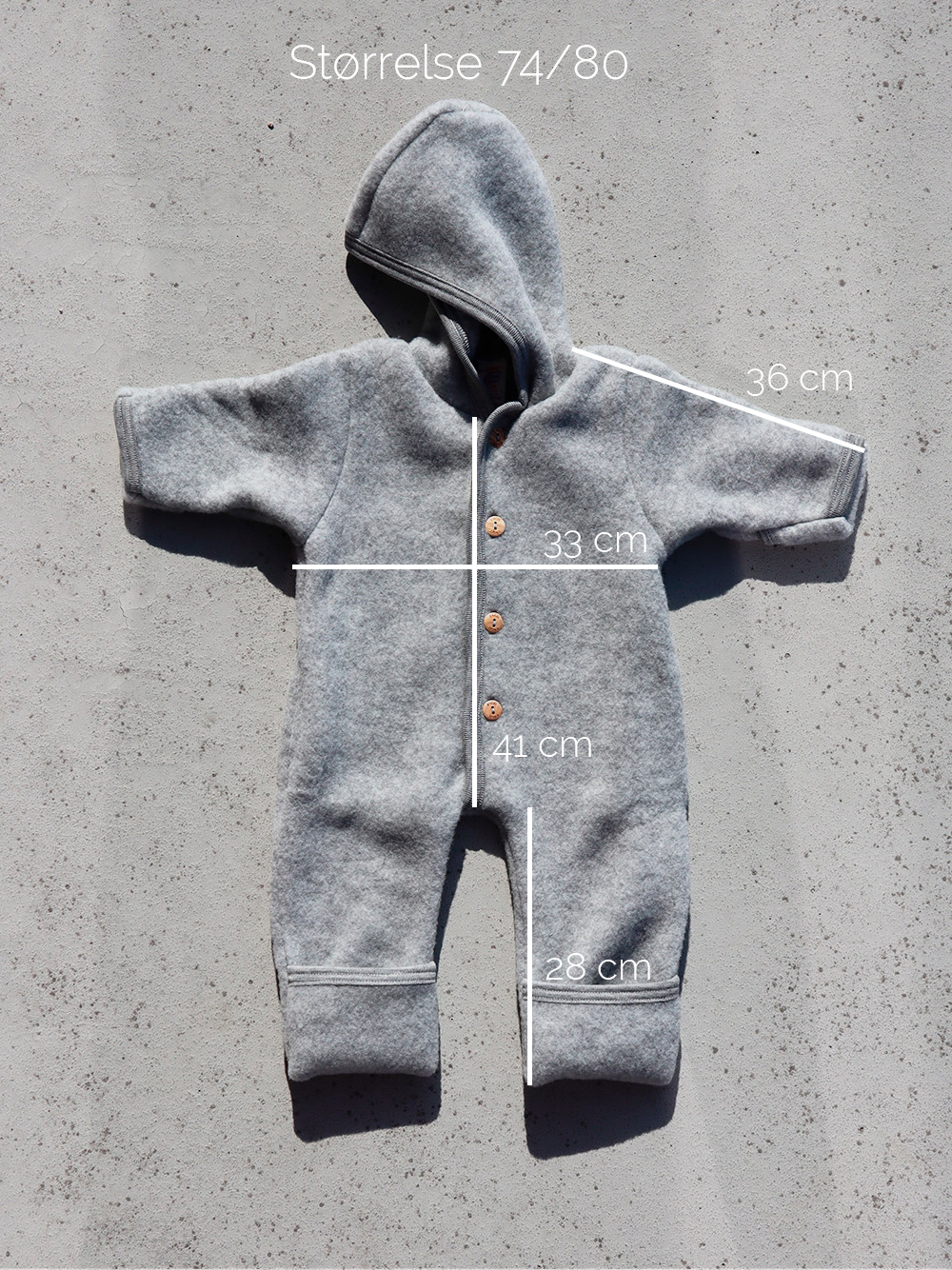 Størrelses guide til Engel køredragt