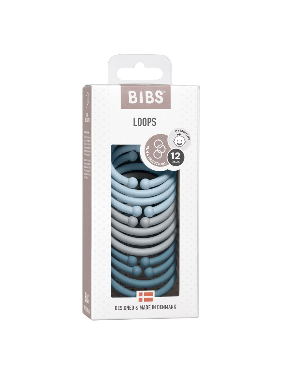 Loops fra BIBS (12 stk) - Blue / Cloud / Petrol