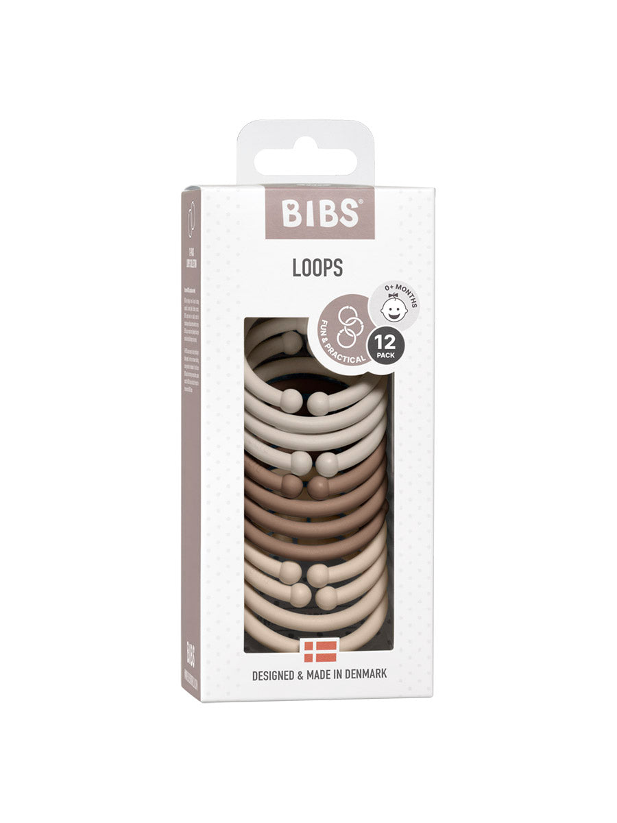 Loops fra BIBS (12 stk) - Sand / Dark Oak / Vanilla