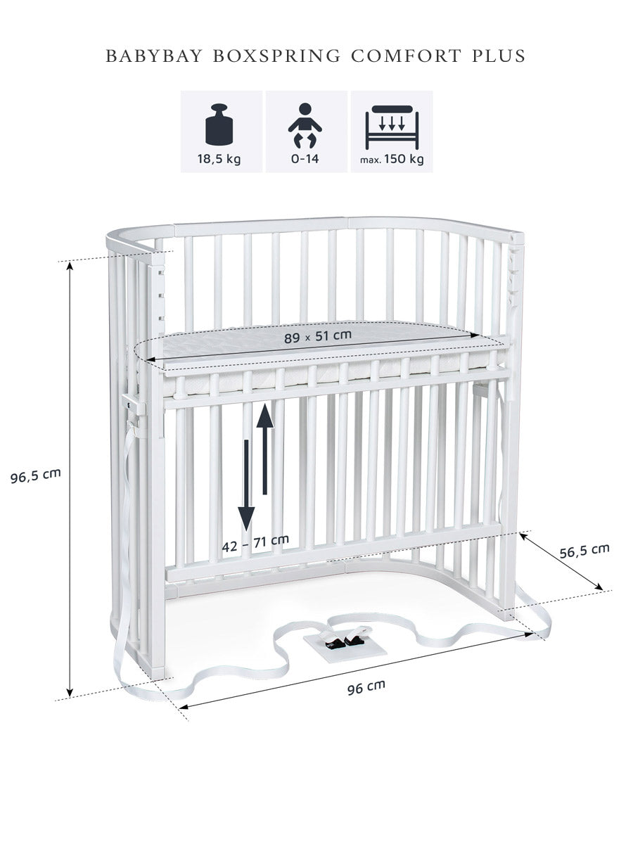 Mål for Babybay Comfort Plus