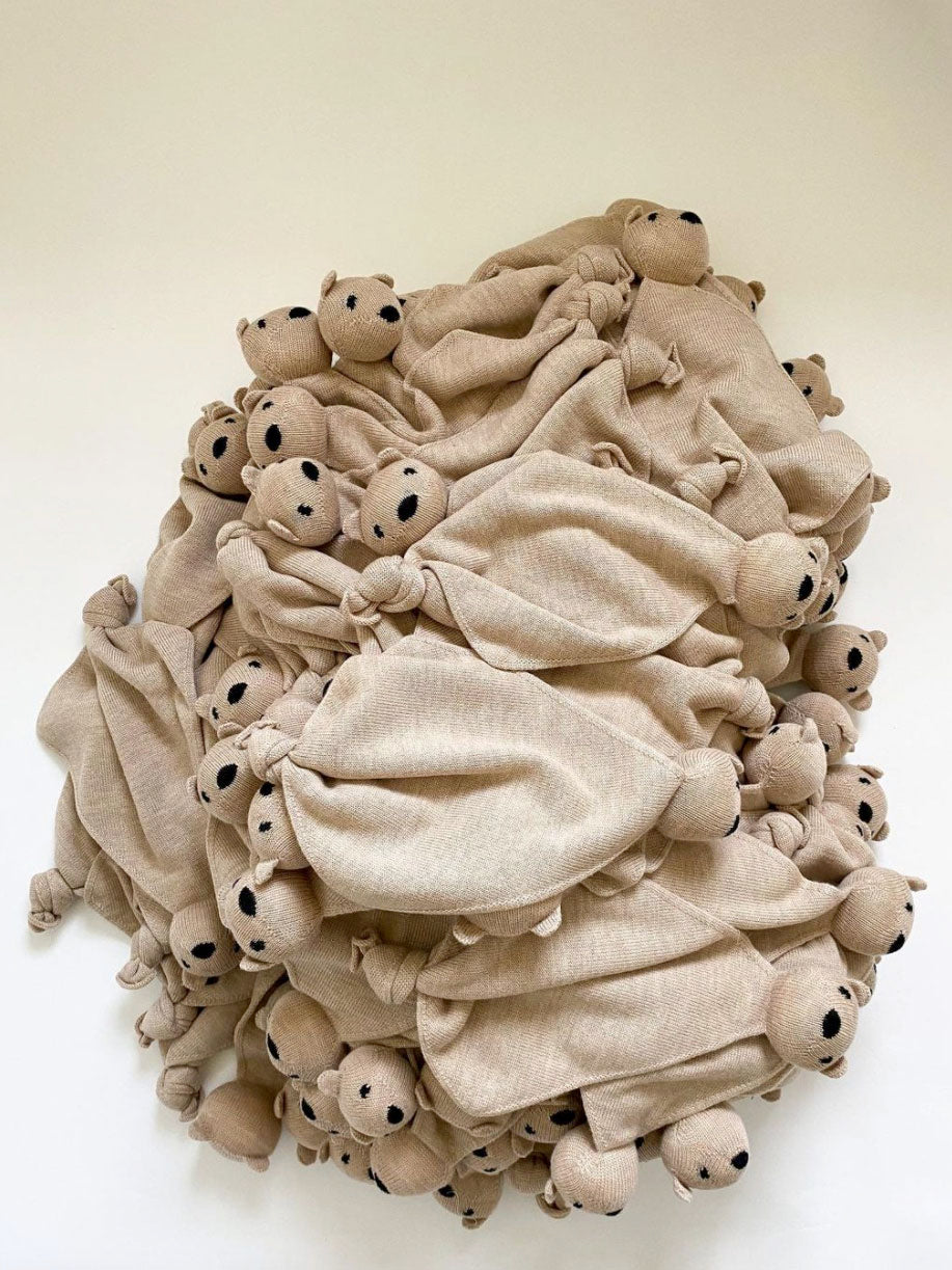 Hvid Knitware Teddy Tokki nusseklud