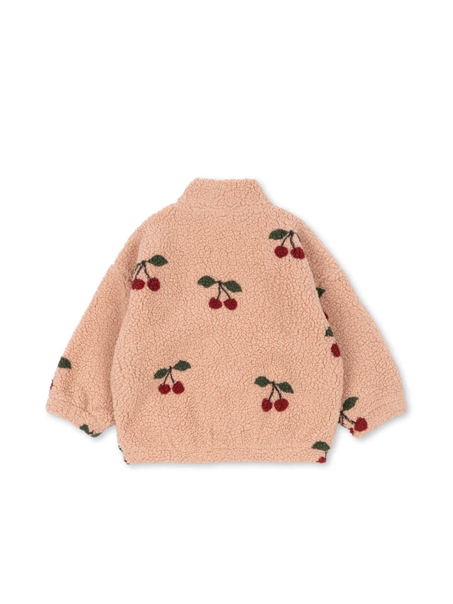 Teddy fleece jakke fra Konges Sløjd -  Grande cerise blush.
