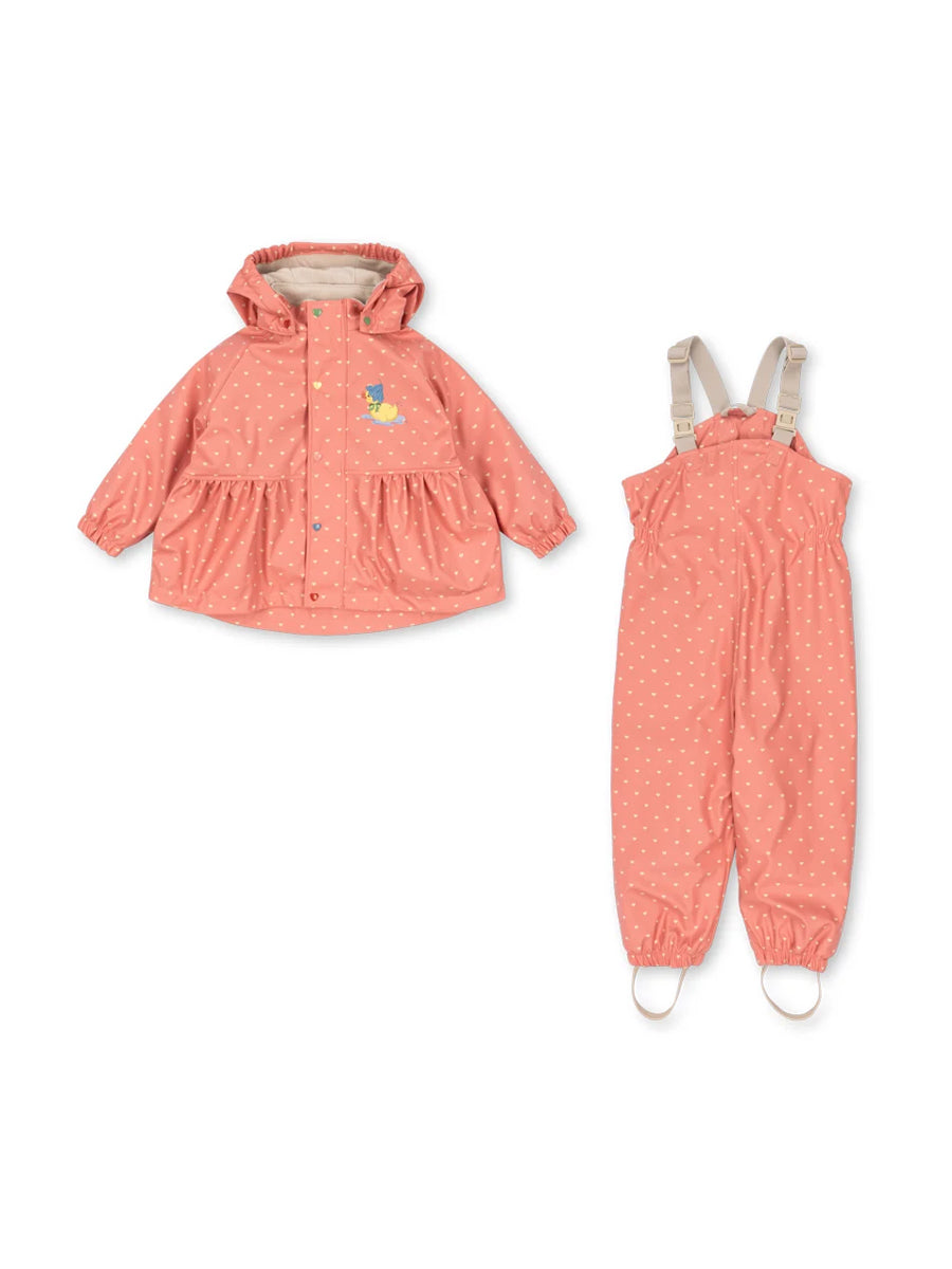 Regntøj med fleece fra Konges Sløjd - Coeur Feathers