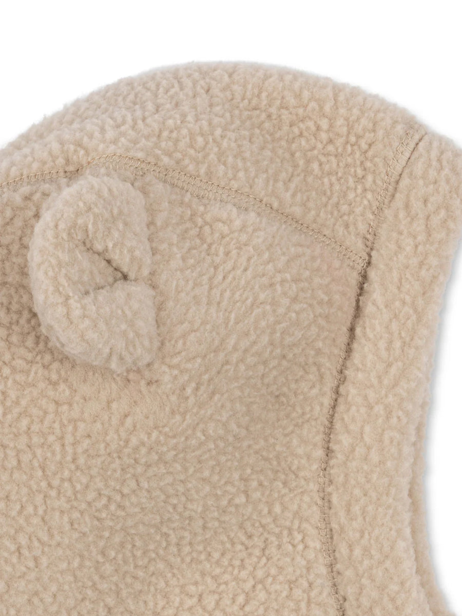 Elefanthue i teddy fleece fra Konges Sløjd - Oxford tan.